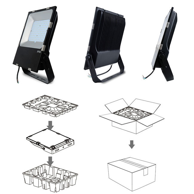 luces de inundación de la seguridad de 150w 18000Lm 330x430.25x60m m